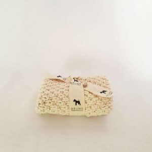 Handknitted cotton luxe facecloth
