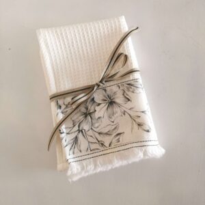 Luxury waffle weave guest towels
