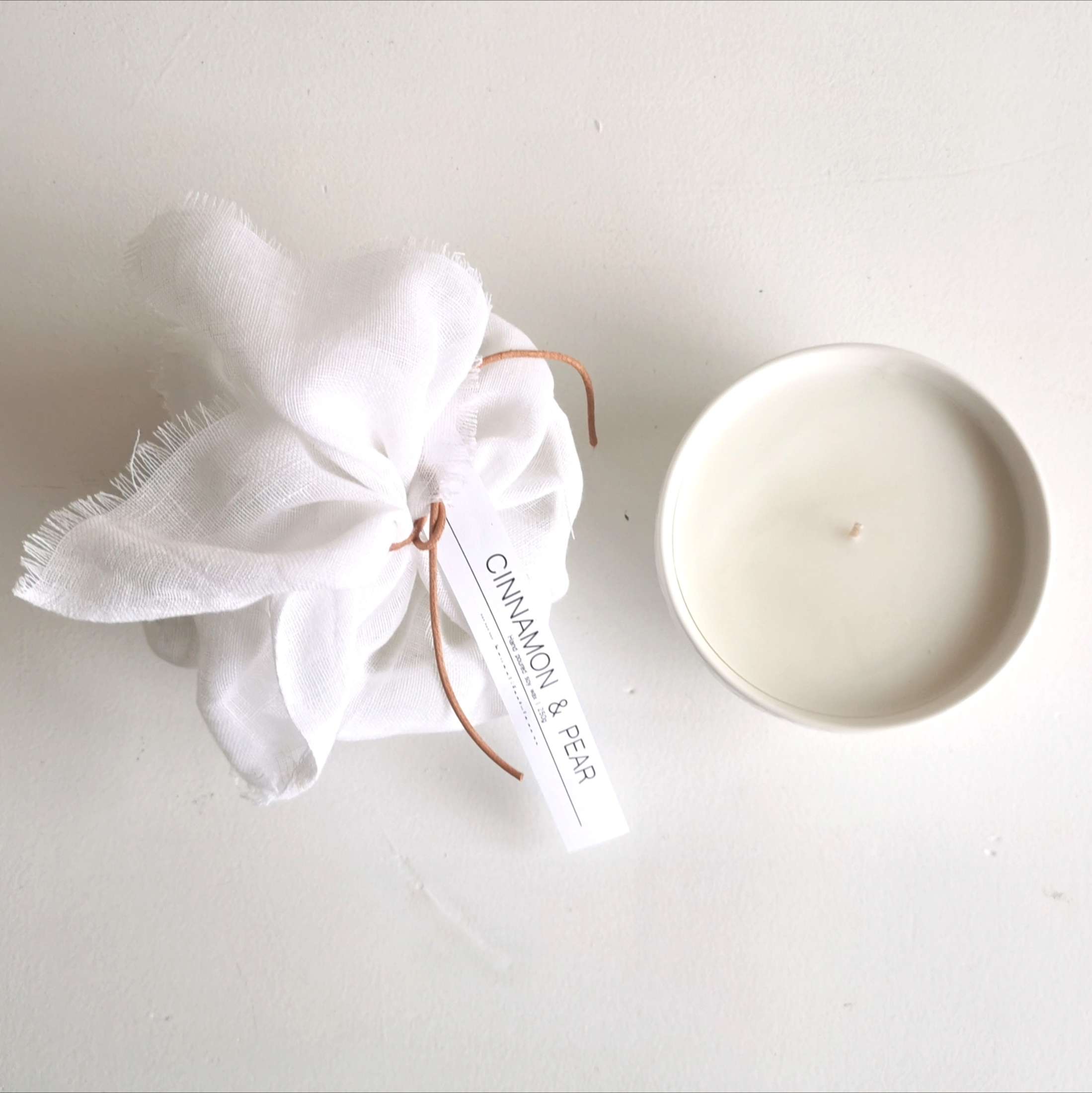 Hand poured candle in bowl Hand poured candle in bowl