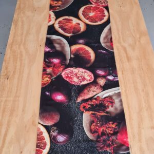 Couture table runner - Spicy reds & oranges