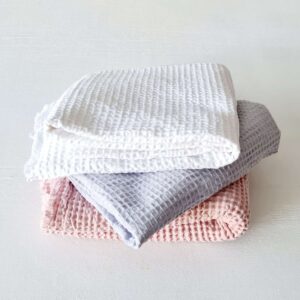 Cotton waffle weave baby blanket