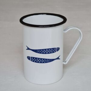 Enamel mug tall - set of two