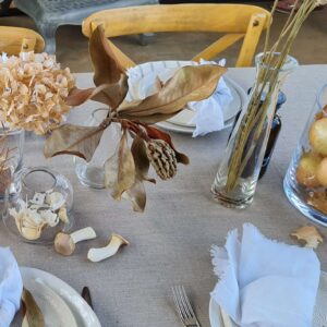 Natural 100% linen tablecloth