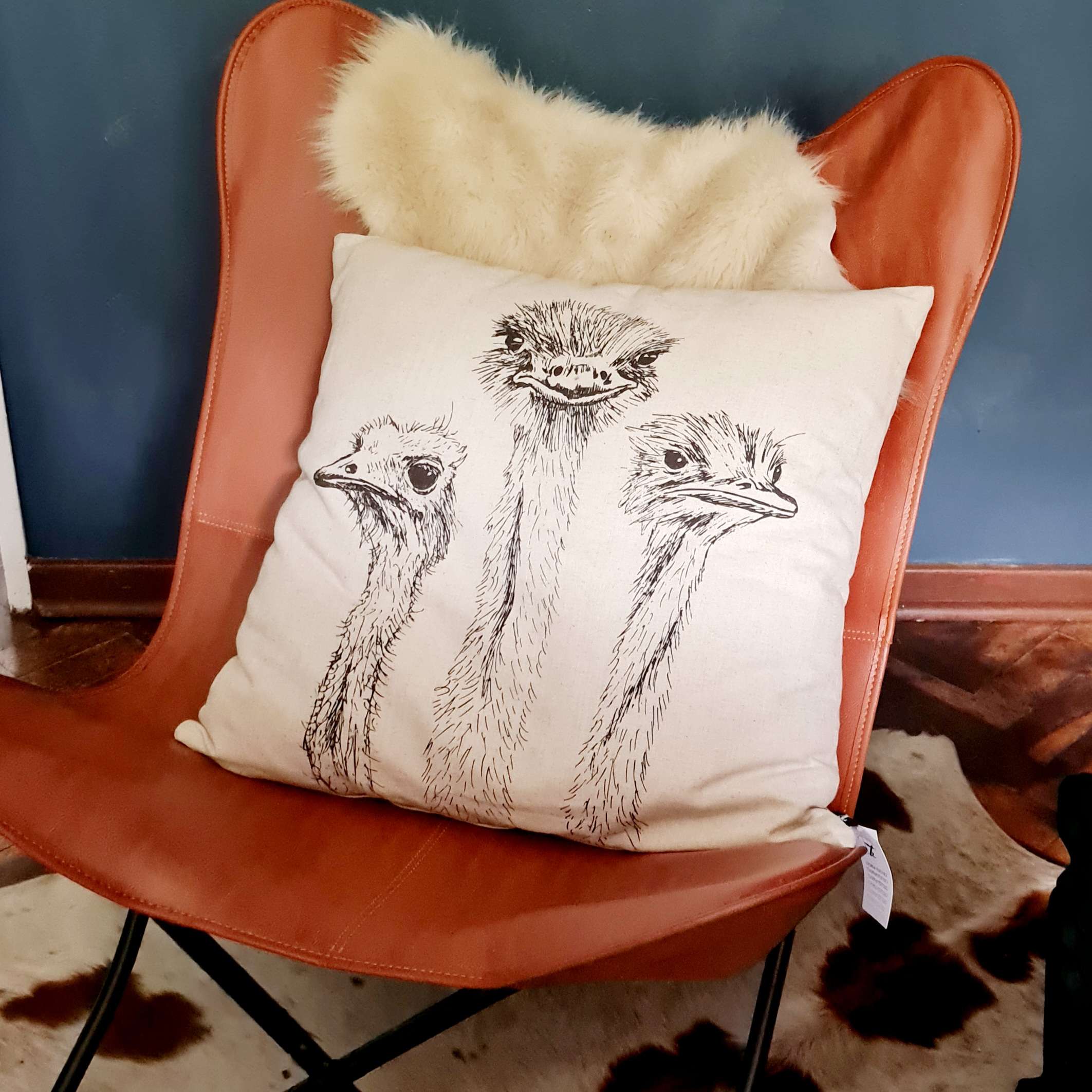Scatter cushion - Ostriches Scatter cushion - Ostriches - Image 3