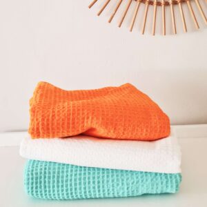 100% Cotton waffle weave towels SUMMER BRIGHTS