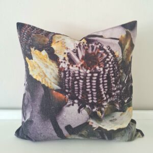Scatter cushion - grungy grevillea