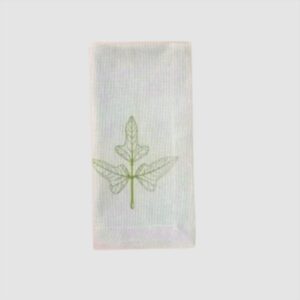 Screen printed set of napkins - Organic leaf design
