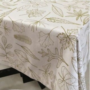 Screen printed tablecloth - organic leaf design Screen printed tablecloth - organic leaf design - Image 2