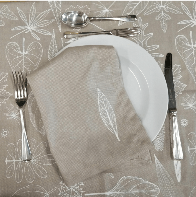 Screen printed table runner - Organic leaf design Screen printed table runner - Organic leaf design - Image 3