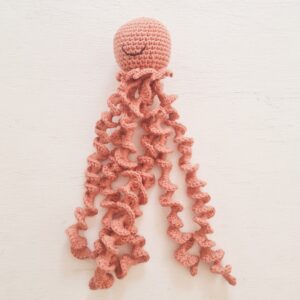 Hand crotcheted tactile baby octopus