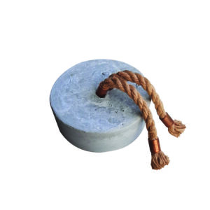 Handcrafted Cement doorstop with copper finishing