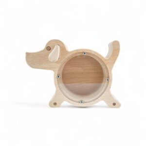 Doggy savings bank - Beech wood