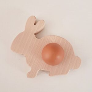 Bunny egg cup - solid beech wood