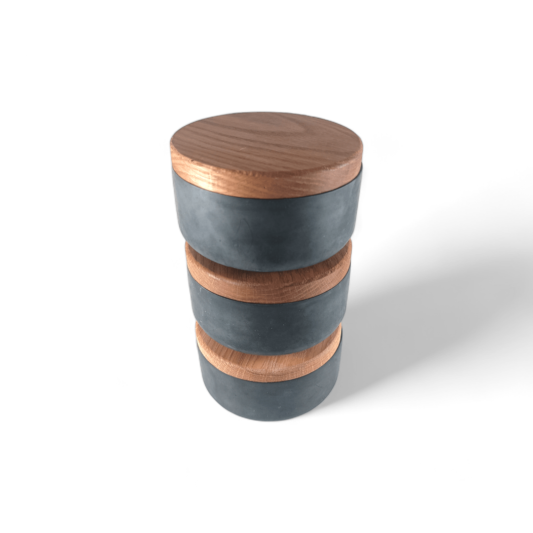 Modern Eco-Resin Bowl with Oak Wooden Lid Modern Eco-Resin Bowl with Oak Wooden Lid - Image 7