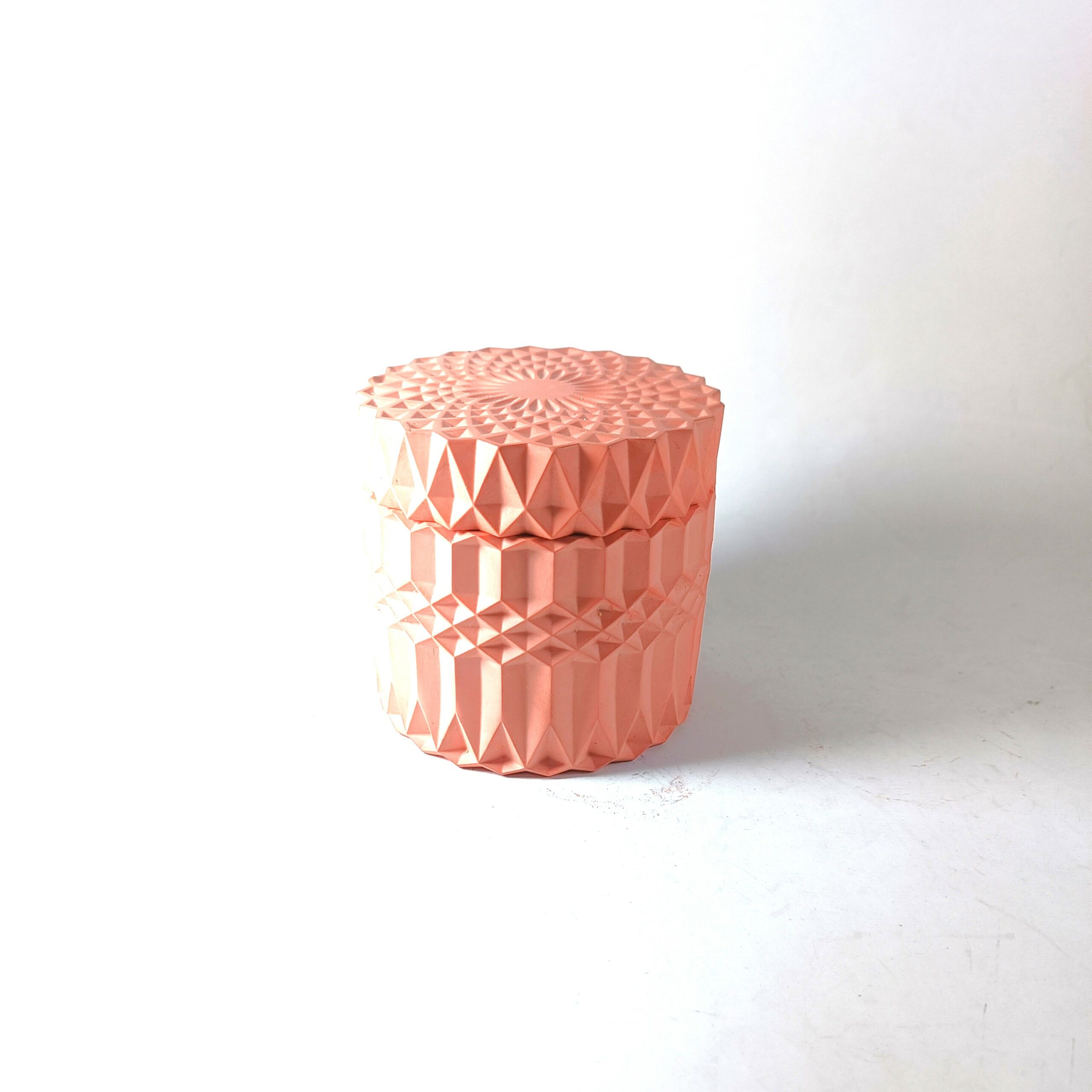 Diamond pattern storage jars Diamond pattern storage jars