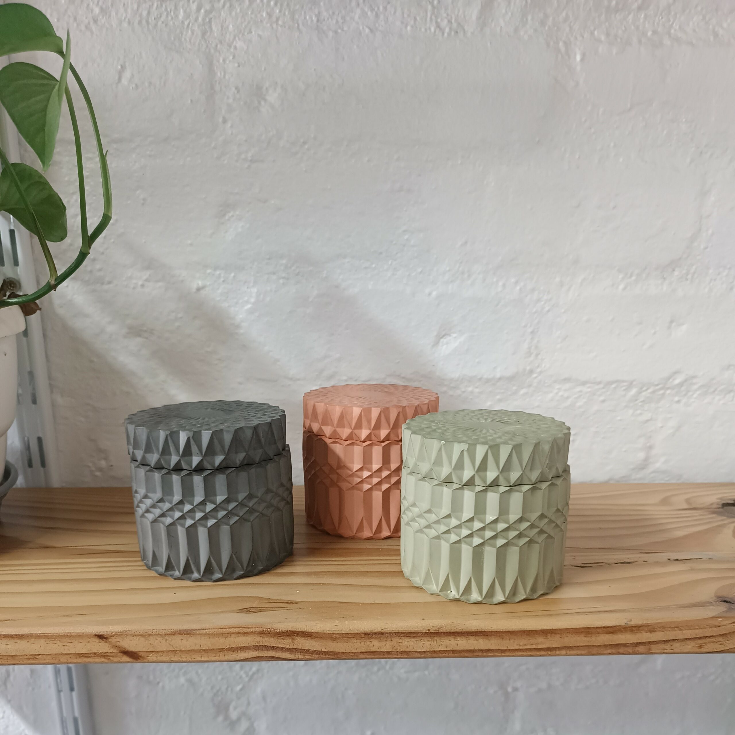Diamond pattern storage jars Diamond pattern storage jars - Image 2