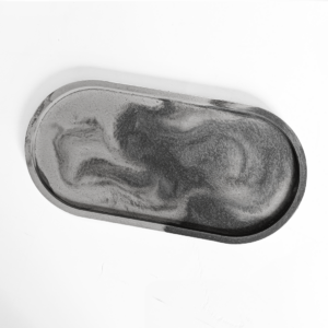 Large pigmented cement trinket tray