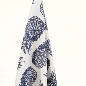 pineapples screen printed fabric - per metre