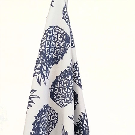 pineapples screen printed fabric - per metre pineapples screen printed fabric - per metre