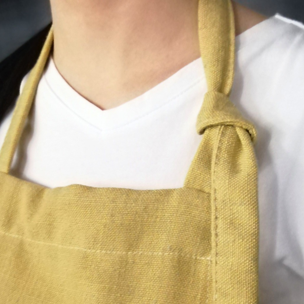 Baobab screenprinted Apron - soft mustard Baobab screenprinted Apron - soft mustard - Image 2
